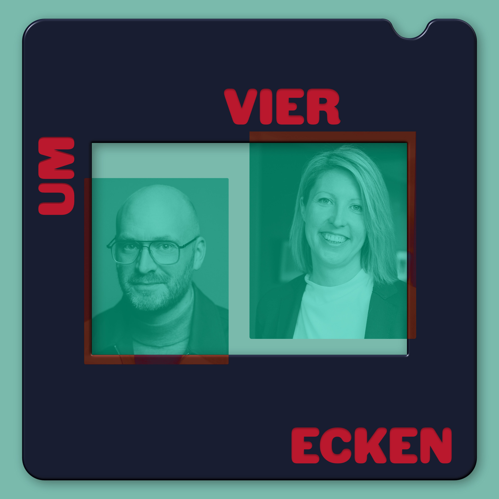 Das Cover des Podcasts Um vier Ecken